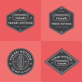 免抠餐饮标签设计