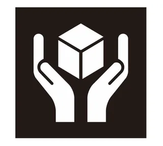 矢量轻拿轻放图标