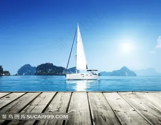 海上帆船游艇图片