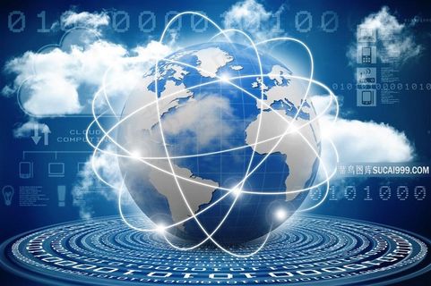 蓝天白云和蓝色地球