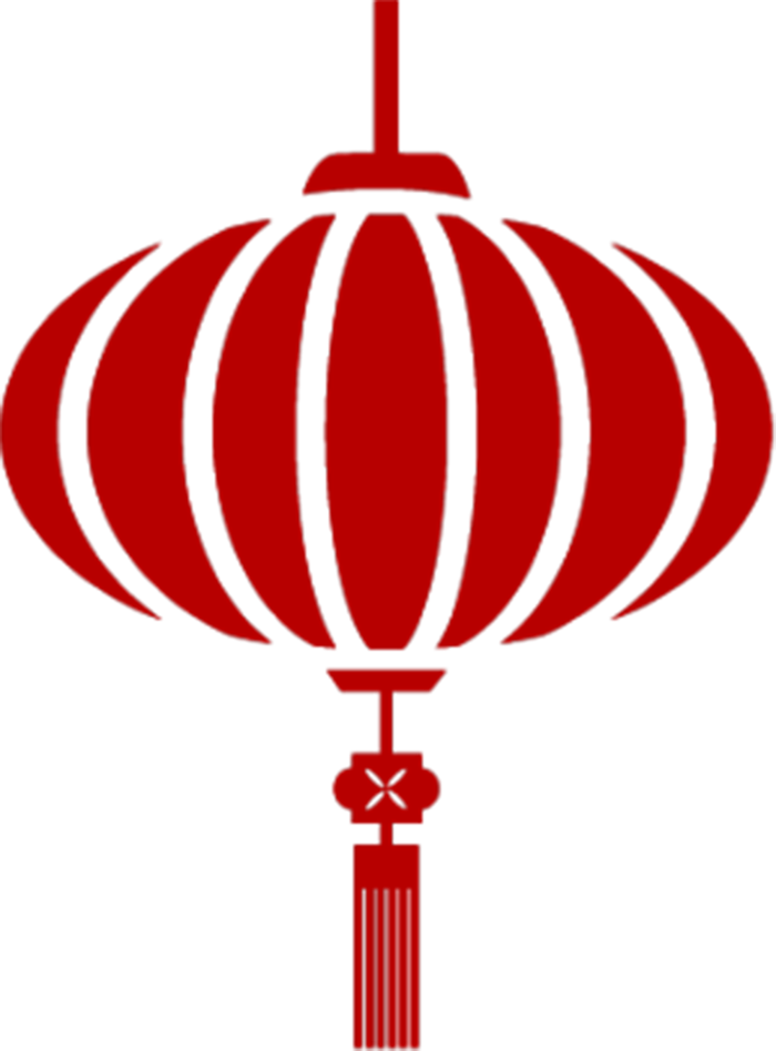 简笔灯笼红色节日素材免扣