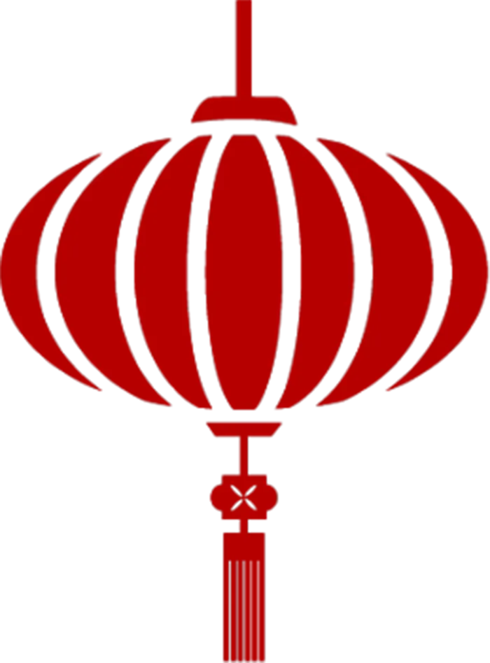 简笔灯笼红色节日素材免扣