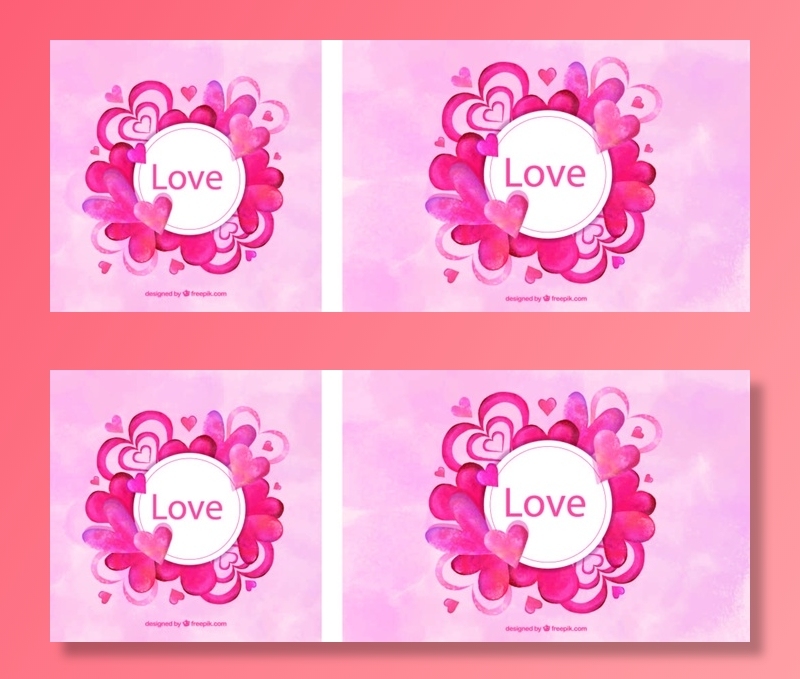 免抠爱心圆形标签