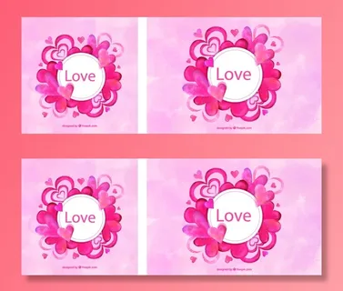 免抠爱心圆形标签