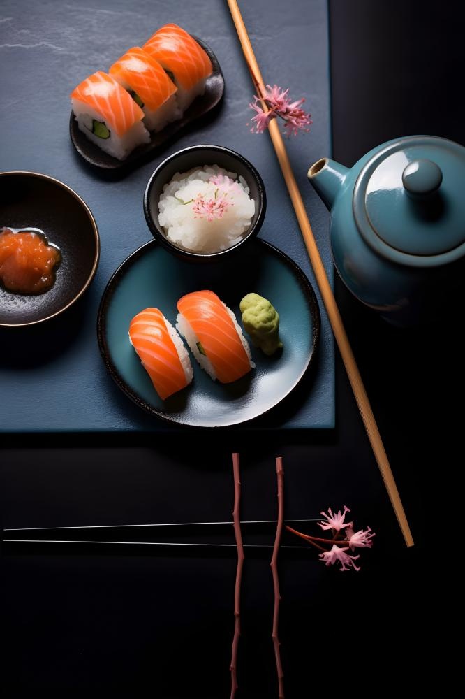 日式美食寿司背景