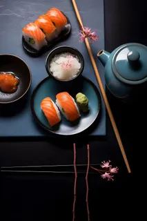 日式美食寿司背景