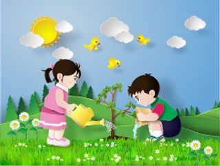 C4d插画 浮雕插画 卡通插画 背景插画