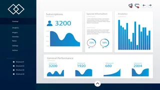可视化大数据科技网页后台管理图表软件AI界面PSD模版素材源文件