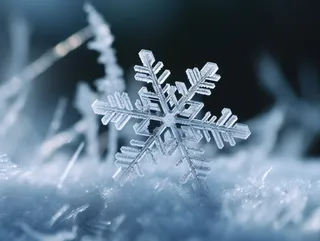 雪花白雪冰摄影图 