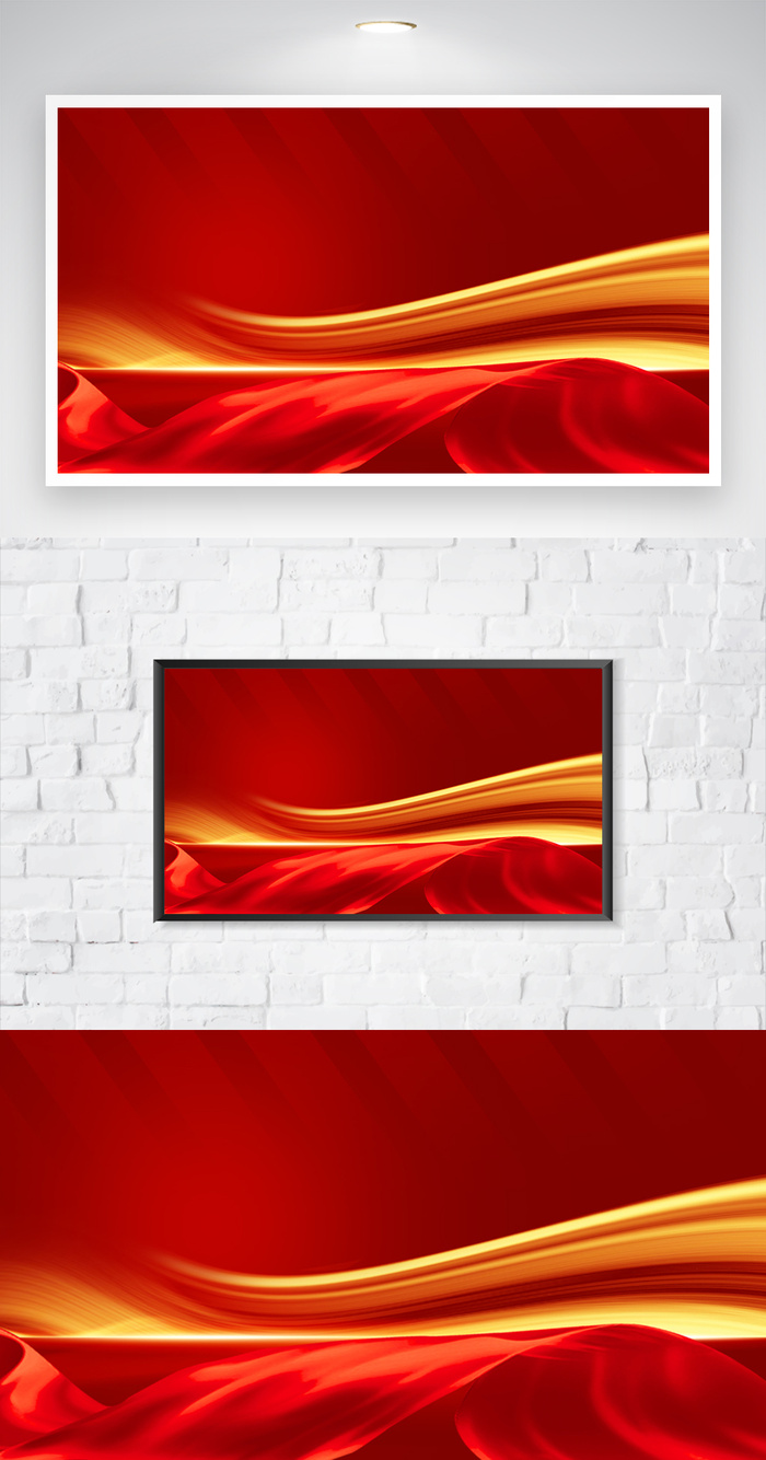 大红大气海报背景素材