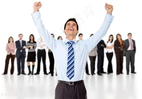 振臂欢呼商务人士高清图片