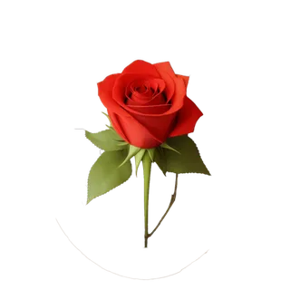 单只玫瑰免扣素材