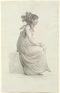 素描妇人装饰画挂画