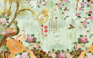 雕塑玉雕背景风景