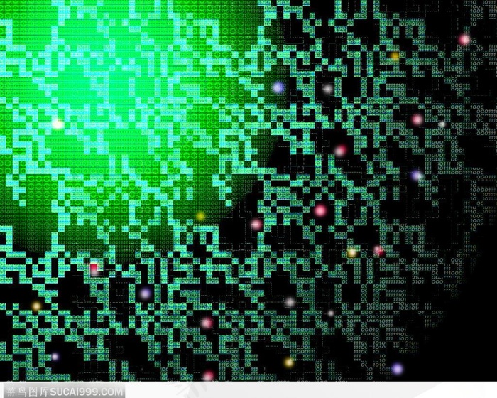 医学基因数码图-绿色的译码