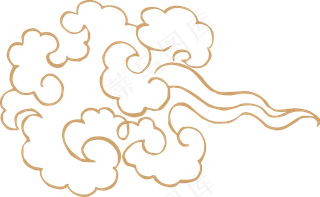 中式传统祥云中国风古典水纹吉祥图案免抠