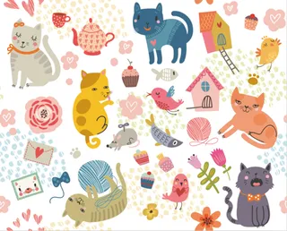 插画 矢量动物 扁平 卡通 