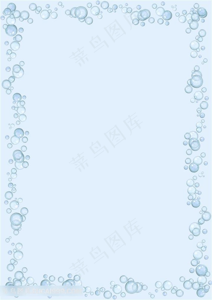 淡蓝色气泡边框