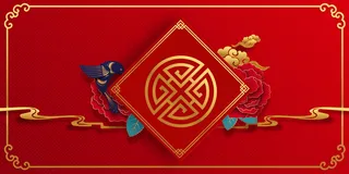 2022虎年新年春节卡通模板喜庆节日背景