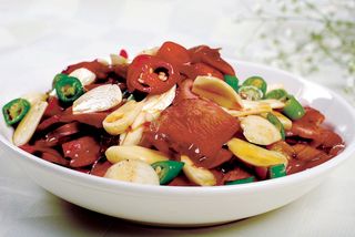 川菜湘菜高清菜谱 蒜片 头肉