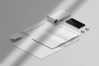 办公室品牌标识手机黑白色样机