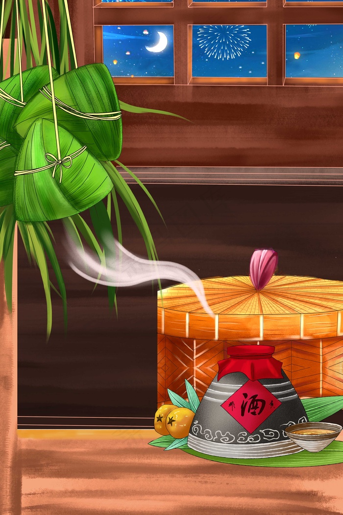 端午节海报背景 psd模版下载