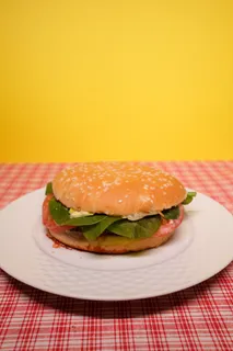 黄色美味汉堡摄影素材 黄色美味汉堡摄影素材