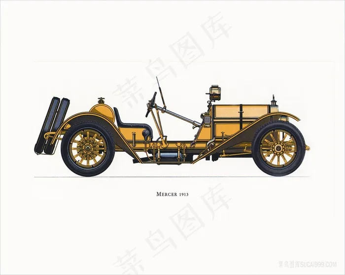 小黄车艺术插画