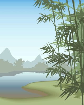 绿色卡通风动画动漫素描写实海报名片图片素材背景13