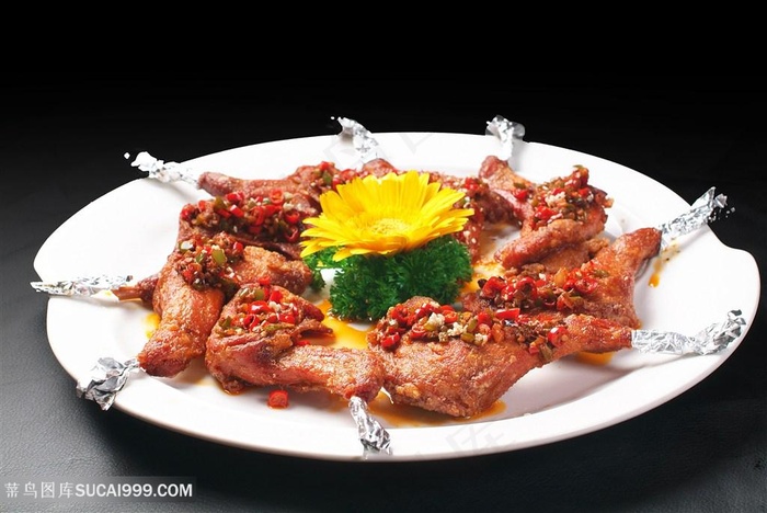 鸿运第一腿中华美食摄影图