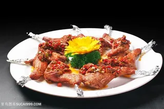 鸿运第一腿中华美食摄影图