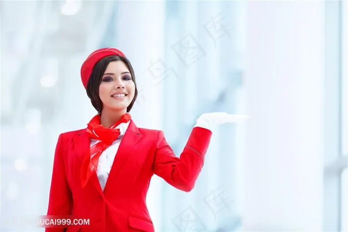推荐手势的空姐美女高清图片