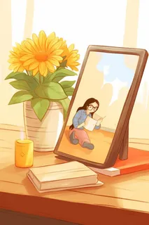 温馨人物相框感恩背景