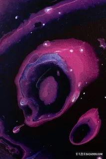 红色紫色水彩手绘抽象宇宙星空绘画图片 红色紫色水彩手绘抽象宇宙星空绘画图片