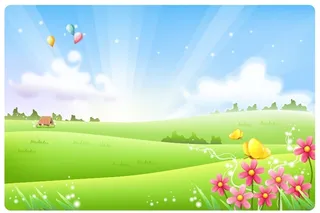 欢迎春天到花开风景