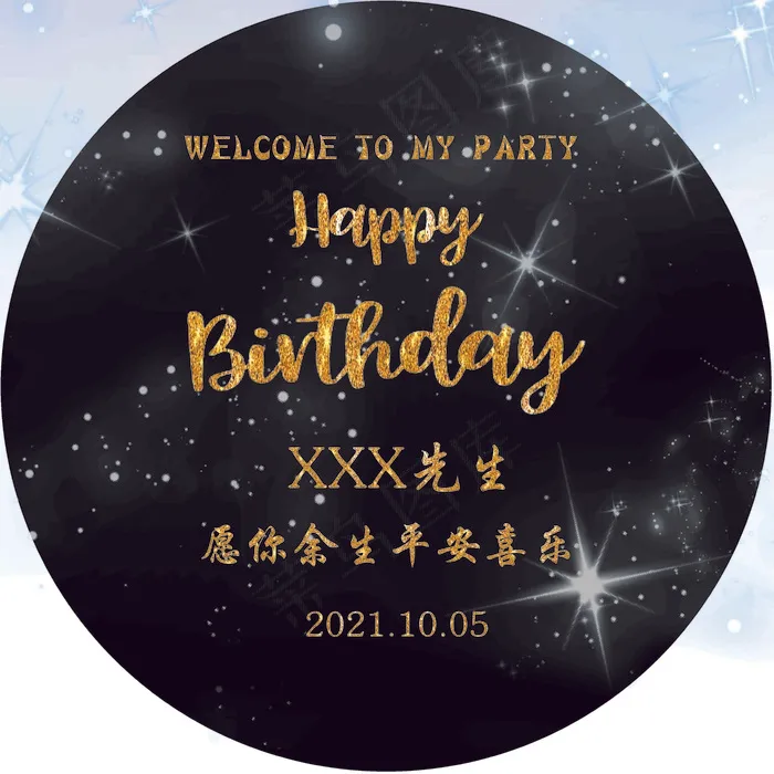 生日快乐背景牌psd模版下载