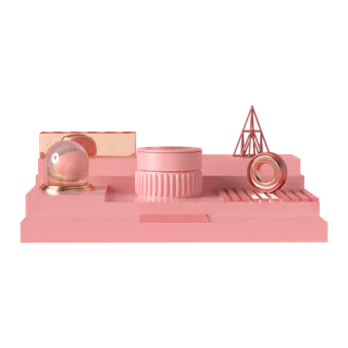 展台素材免扣产品蓝色展示台PNG