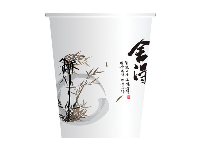 9.茶道纸杯cdr矢量模版下载