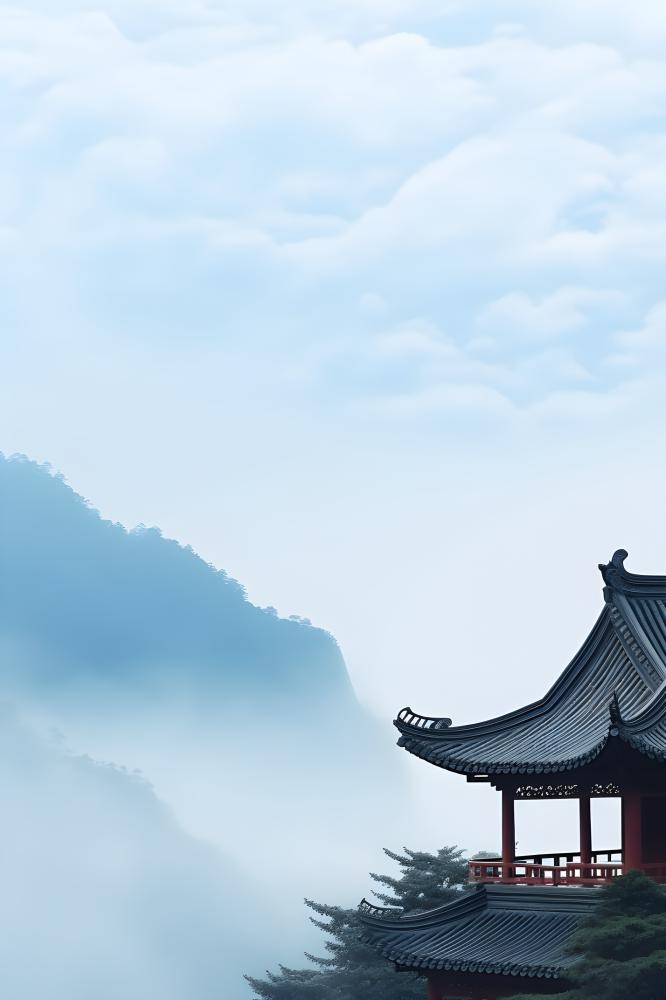 国风建筑意境背景(2400x3600)