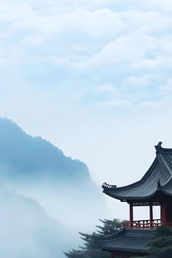 国风建筑意境背景(2400x3600)