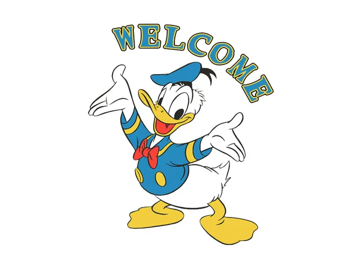 唐老鸭（welcome)psd模版下载