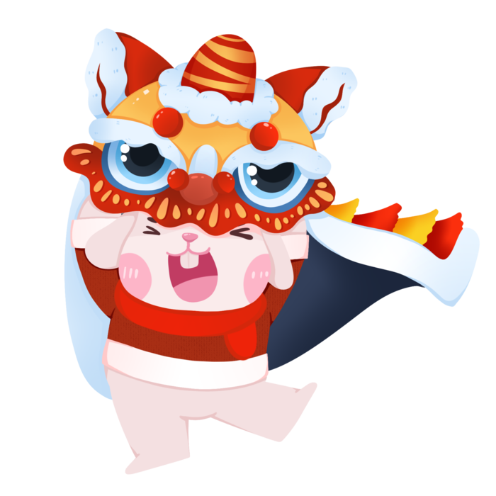 兔年插画兔年新年元素PNG免扣素材