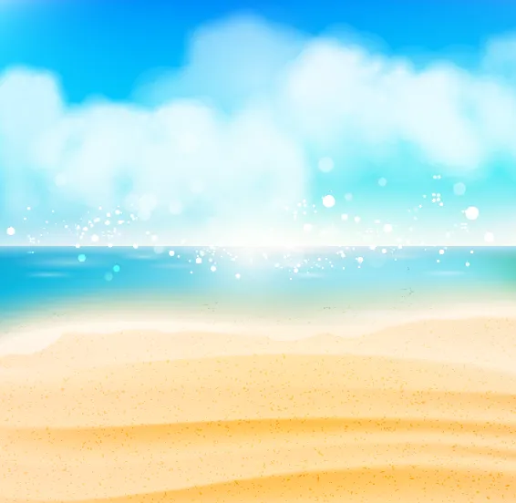 夏天海滩大海背景eps,ai矢量模版下载