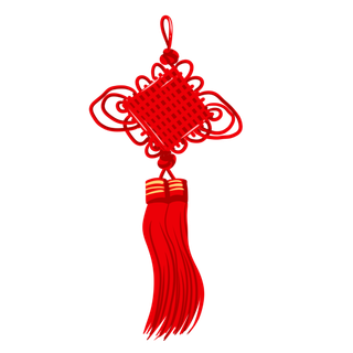 红色平安结中国结免扣素材