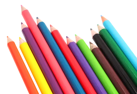 铅笔彩色削好