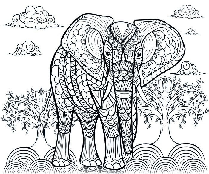 卡通儿童手绘黑白线描线稿