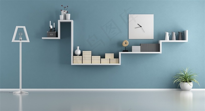 简洁时尚书房装修效果高清图片