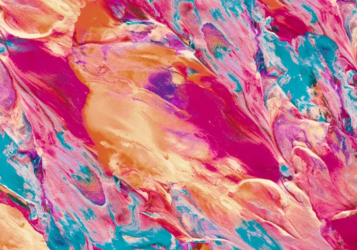 抽象艺术油漆颜料混色流体简笔背景