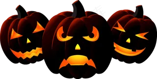 万圣节节日卡通素材黑色南瓜南瓜灯