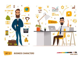 分析图素材图标集合景观建筑立面插画场景AI矢量图形设计